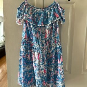 Lilly Pulitzer Girls Size 14 Cold Shoulder Dress